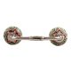 Red Poinsettia Flower Ceramic Bridge Handle